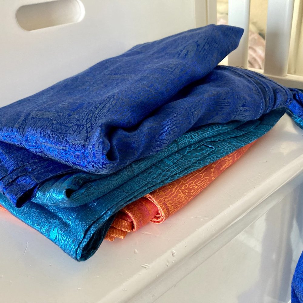 Thai Silk Yoga Pants AKA Fisherman Pants One Size Turquoise